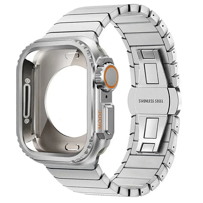 Steel Case+Strap for Apple Watch Metal Band Protective Shell  Series 10 9 8