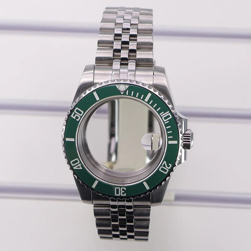 40mm Watch Case Ceramic Bezel Sapphire For Nh35 Nh36 Nh34 Sub Eta2824 Miyota8215