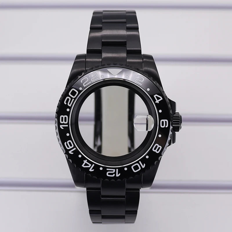 40mm Watch Case PVD Strap Sapphire For NH35 NH36 NH34 ETA 2824 8215 GMT SUB