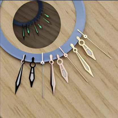 Modified Silver/Gold/Rose Green Luminous Retro Watch Hands for NH35/NH36