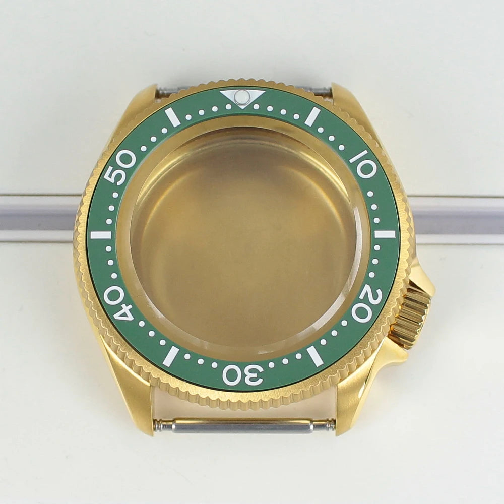 38mm Steel Watch Case Sapphire For Nh35 Nh36 Nh70 4R36 Multicolor Ceramic Bezel