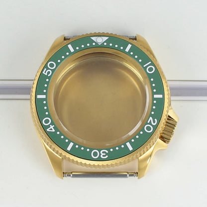 38mm Steel Watch Case Sapphire For Nh35 Nh36 Nh70 4R36 Multicolor Ceramic Bezel