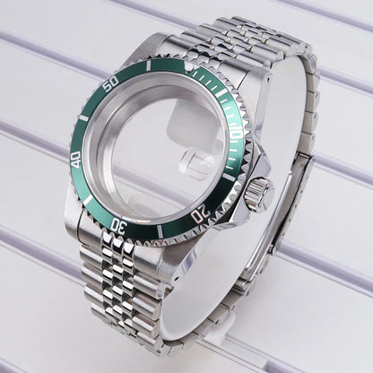 38mm Diving Steel Watch Case Sapphire For NH35 NH36 NH34/38 NH70 For Retro SUB