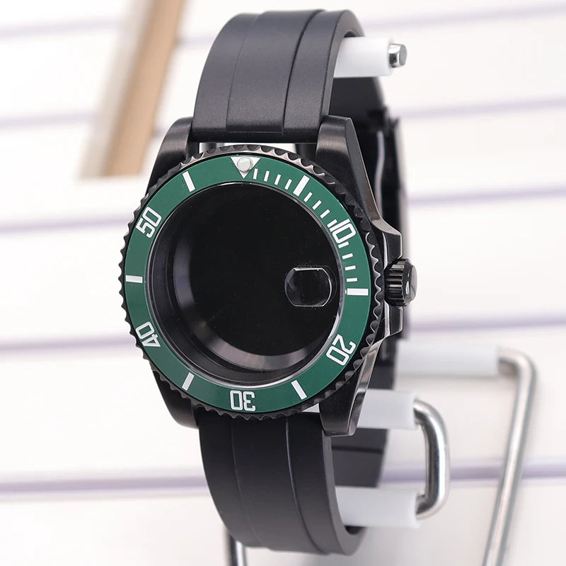 40mm SUB Diving Watch Case Strap For NH35 NH36 NH34 8215 Eta 2824 28.5mm Dial