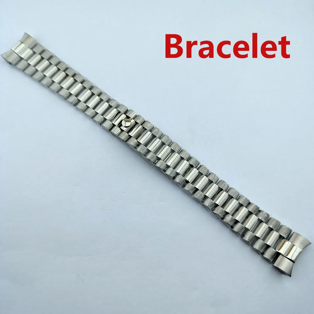 Diamond Decorated Steel Watch Case with Sapphire Glass Waterproof Fit NH35/NH36