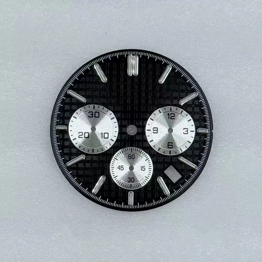 31.8mm Mechanical Timer Watch Dial And Hands Suitable For VK63 Quartz Movement