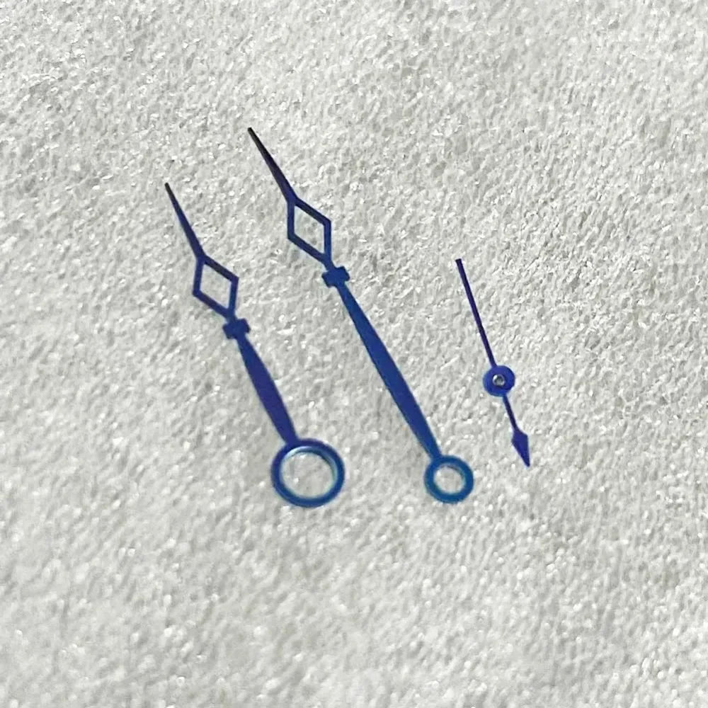 Blue Hollow Snowflake Watch Hands for ETA6497/6498 ST3600/ST3620 Series