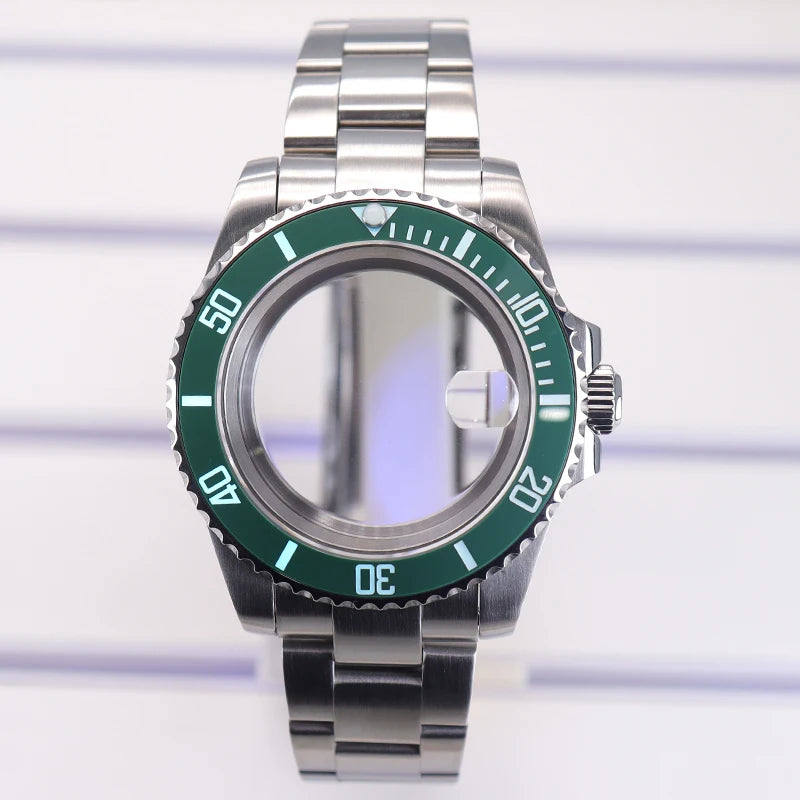 40mm Diver Case C3 Bezel Sapphire Glass For NH35 NH36 NH34 NH38 8215 Eta2824 SUB