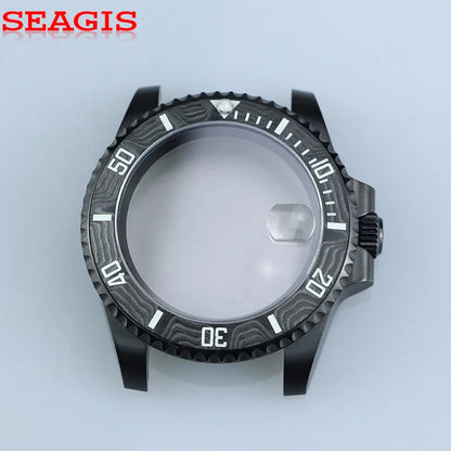 40.5mm IPB Stainless Steel Case Sapphire Glass fit NH35 Carbon Fiber Bezel