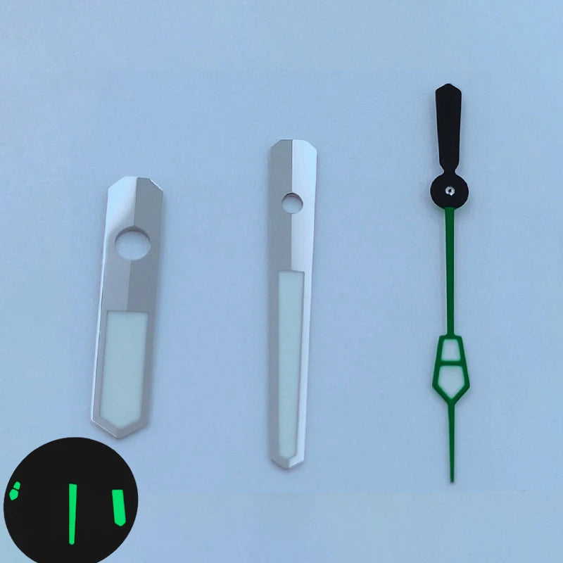 Watch Hands Green Luminous Fit for NH35 NH36 4R35 4R36 7S SKX007 SKX009 SRPD