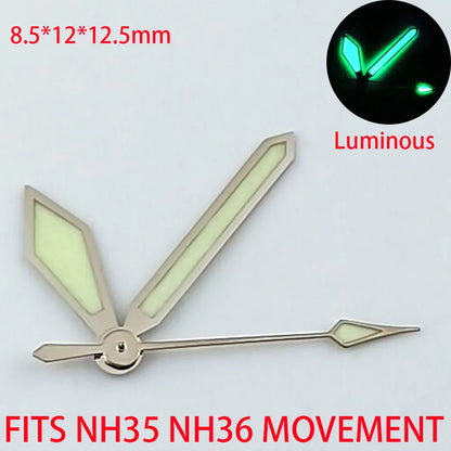 Watch Accessories Pointer NH 35 NH36 Hands Green/Blue Super Luminous Suitable For NH 35 NH36 Movement