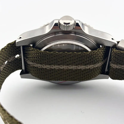 40mm Vintage 316L Steel Watch Case with Waterproof  For NH34/35 Nylon Strap