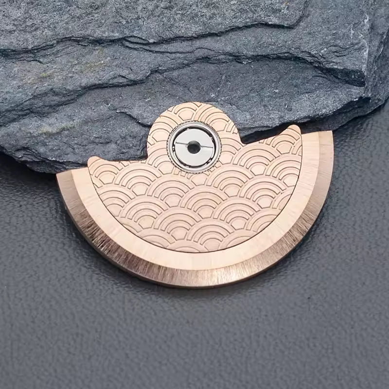 Rose Golden Metal Waved Carved Oscillating Weight Rotor Fit for NH34 NH35 NH36 NH38 NH72