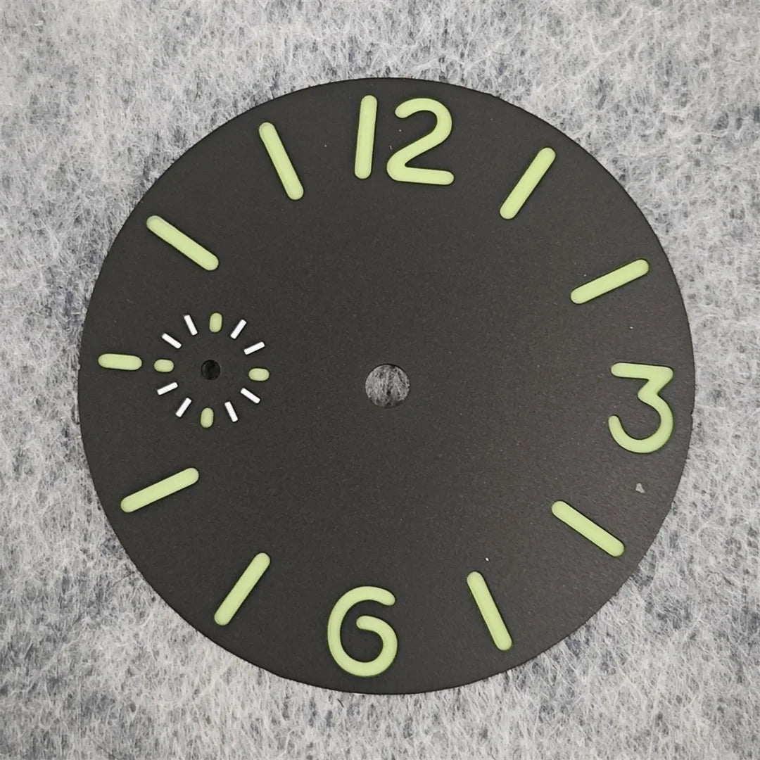 Personalized 36mm Watch Dial Green Luminous for ETA6497/ Seagull ST36 Movement