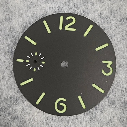 Personalized 36mm Watch Dial Green Luminous for ETA6497/ Seagull ST36 Movement