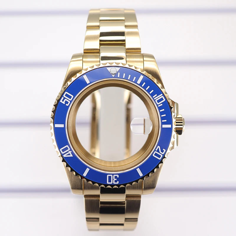 40mm Diving Watch Case Set Sapphire For NH35 NH36 NH34/38 SUB Miyota8215 Eta2824
