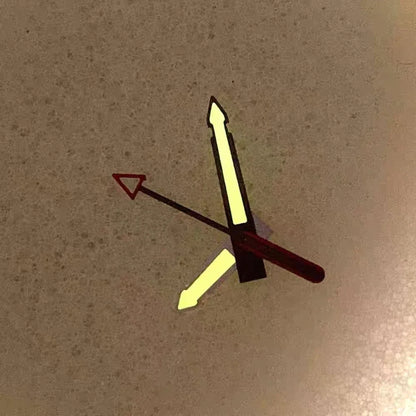 Gun Metal and Red Yellow Luminous Watch Hands for NH35/NH70/NH34/4R/7S