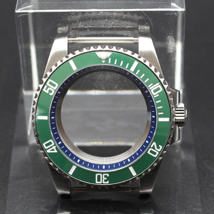 40mm Diver Watch Cases Ceramic Bezel Sapphire Glass For Sub NH35 NH36 NH34 NH38
