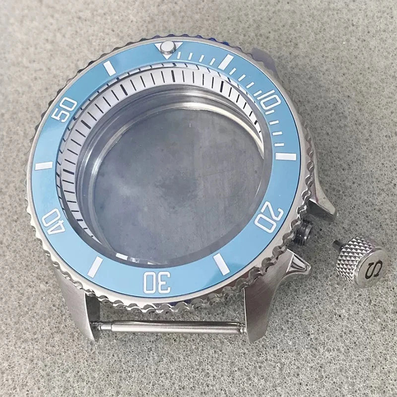316L Steel 41.5mm 3.8 SKX007 SUB GMT 1-11 Bezel+Ring Watch Case Fit NH35/NH36