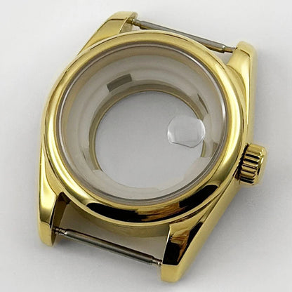 31MM Ladies Round Polished Fluted Bezel Sapphire Crystal Watch Case for NH05/06