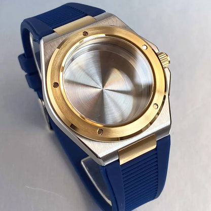 40mm Gold Plated Diving Watch Case with  20ATM Sapphire Glass for NH34 NH35