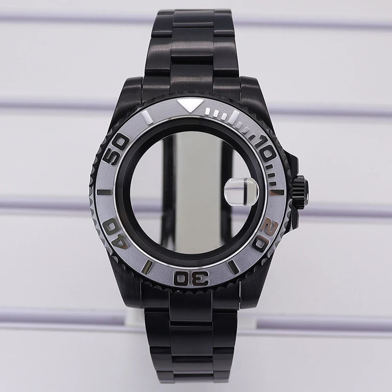 40mm Watch Case PVD Strap Sapphire For NH35 NH36 NH34 ETA 2824 8215 GMT SUB