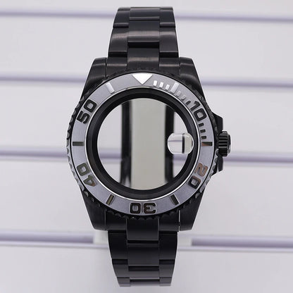 40mm Watch Case PVD Strap Sapphire For NH35 NH36 NH34 ETA 2824 8215 GMT SUB