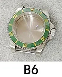 40mm SUB GMT Steel Watch Case for 2813/8215/2836/3804/8200 with Sapphire Glass