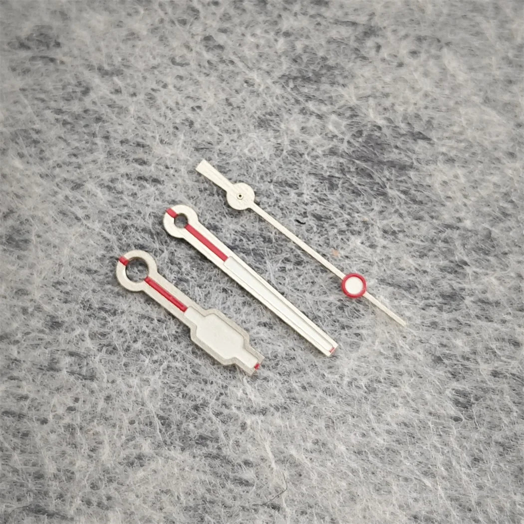Modified Silver Trim Green Luminous Watch Hands  for NH35 NH36 4R 7S  Movement