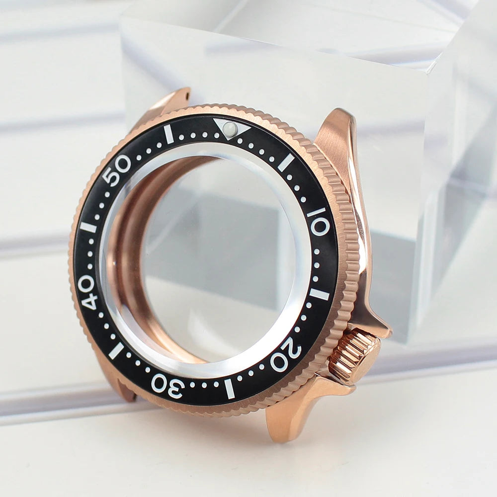 38mm Watch Case with Ceramic Bezel Sapphire Glass For NH35 NH36 Movement Mod Skx