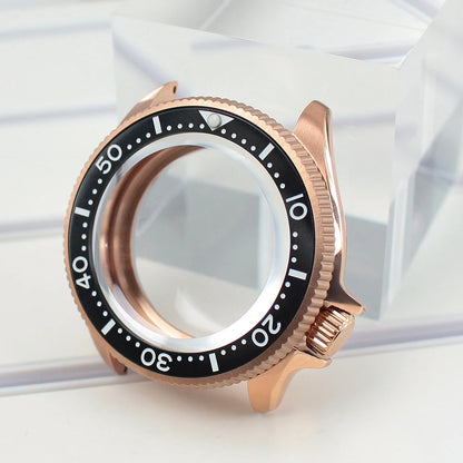 38mm Watch Case with Ceramic Bezel Sapphire Glass For NH35 NH36 Movement Mod Skx