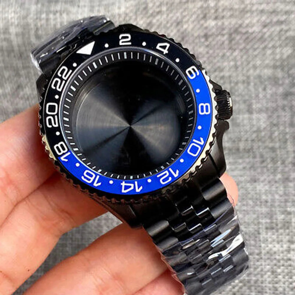 20ATM 42mm Sapphire Glass Black PVD Watch Case Fit SKX 007 NH34 NH35 NH36 2824