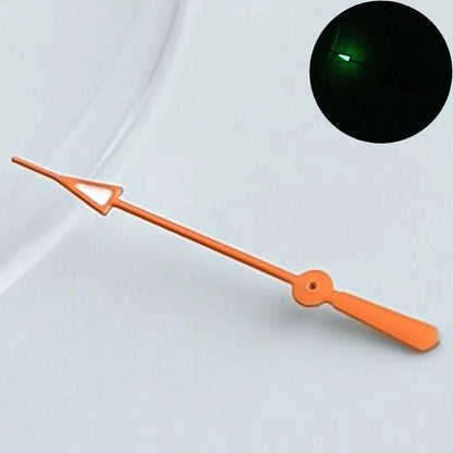 Green luminous watch hands for NH34, NH35, NH36 movements, personalized second hand.