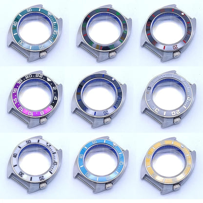 40mm Watch Case with Ceramic Bezel Shadow Ring Sapphire Crystal for NH35/NH36/4R