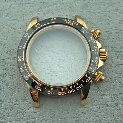 40mm Diamond Bezel Aurora Dial 316l Steel Sapphire Glass Case Suitable For VK63