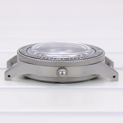40mm Blasting Sand Cases Luminous Bezel Bubble Sapphire Fit NH35 NH36 NH38 4R36