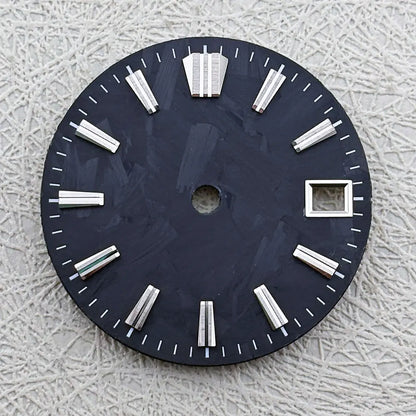 28.5mm Carbon Fiber Material NH Series Watch Dial C3 Luminous For NH34 NH35 NH36