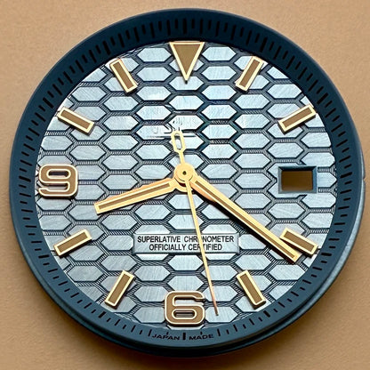 39.5mm Land-Dwellwe RG Case+Strap Sapphire Glass Luminou 33.8mm Dial Fit NH35
