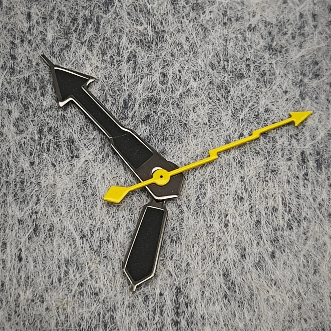 Black Yellow Lightning Second Hand Weak Green Luminous Hands for NH35/364R/7S