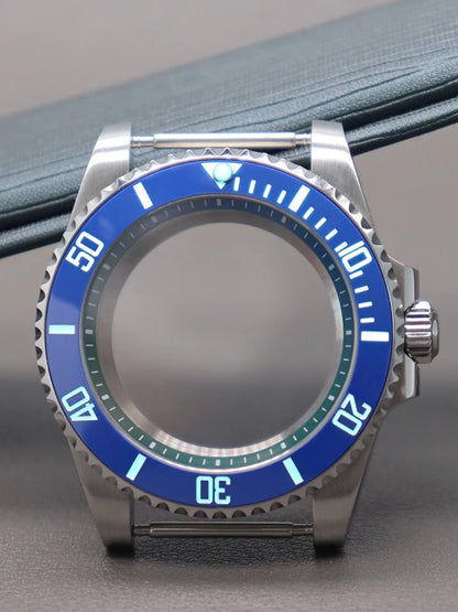 Diver 40mm Watch Case Sapphire For Nh34 Nh35 Nh36 Luminous SUB Ceramic Bezel