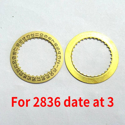 Set of 2/4 date wheel discs for ETA 2836-2 2836 watch movements, compatible with H3/H6 models.