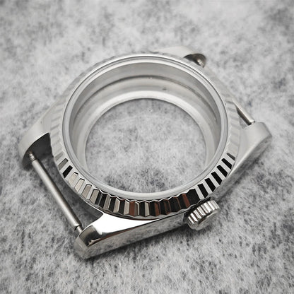 36mm Toothed Ring Stainless Steel Watch Case Sapphire Glass for NH35/NH36/4R