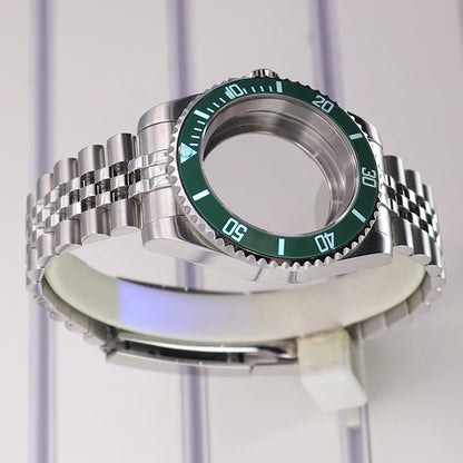 40mm Watch Case Sapphire Glass For Nh35/36/34 Eta2824 8215 C3 Bezel Submariner