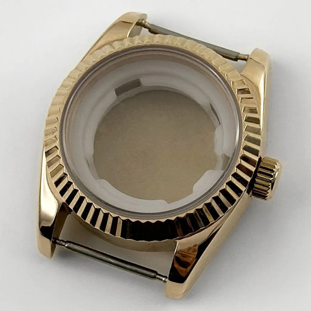 31MM Ladies Round Polished Fluted Bezel Sapphire Crystal Watch Case for NH05/06
