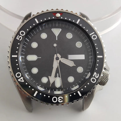 Plane Sapphire Glass Ceramic Bezel Stainless Steel Watch Case Fit NH 35 NH36 Movement High End Waterproof Watch Case