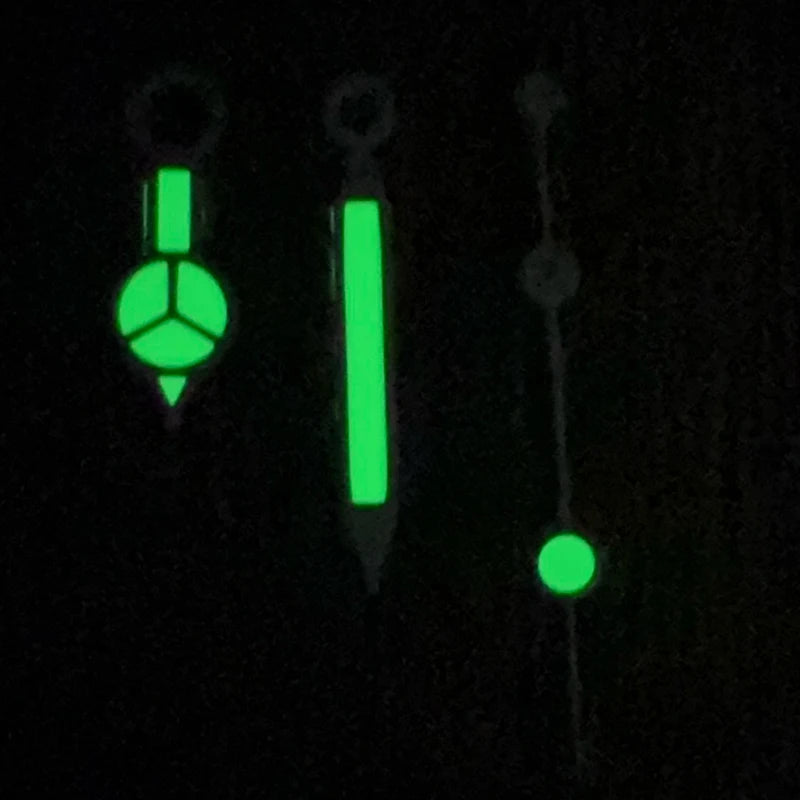 Modified Green Luminous ColorfulCusp Watch Hands for NH35/NH36/4R/7S Movement