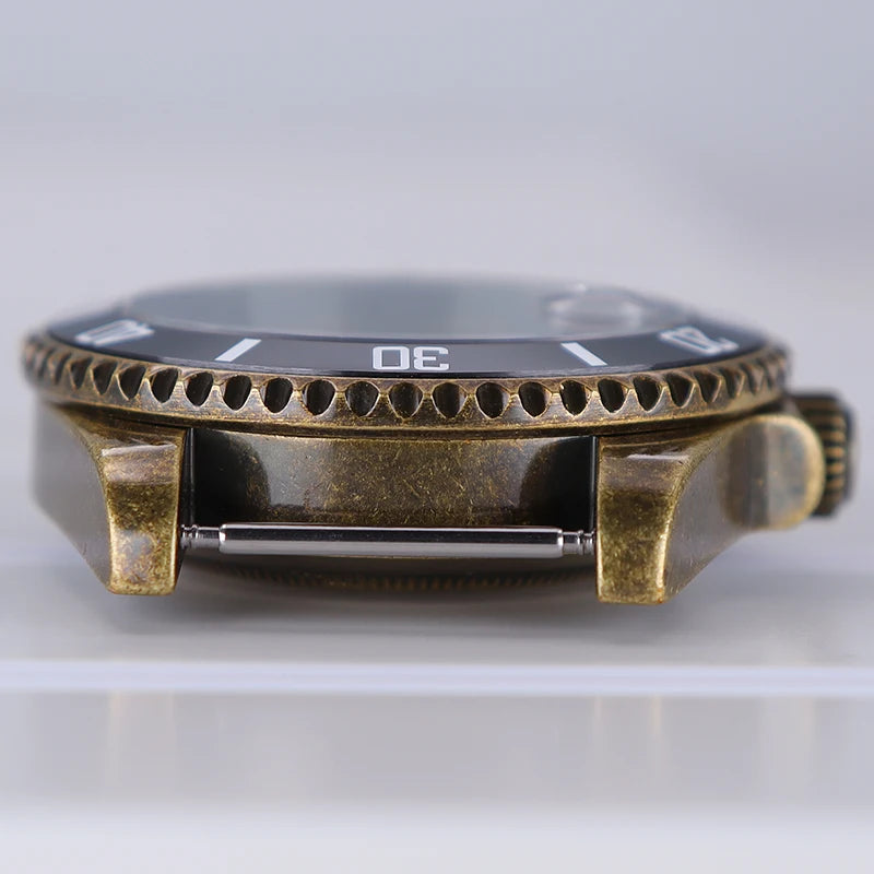 40mm Bronze SUB Watch Case Bezel For NH35/36 GMT NH34/38 4R36 Sapphire Crystal