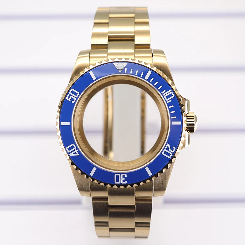 40mm Diving Watch Case Set Sapphire For NH35 NH36 NH34/38 SUB Miyota8215 Eta2824