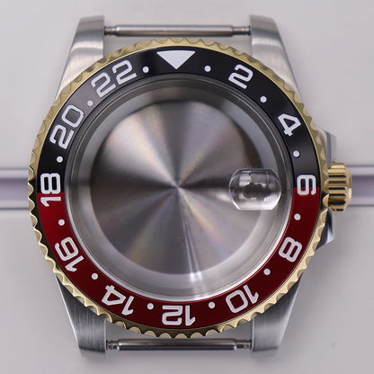 40mm Watch Case Sapphire For SUB Nh35 GMT Nh34 Nh36 Nh70 Nh72 2824 Miyota8215