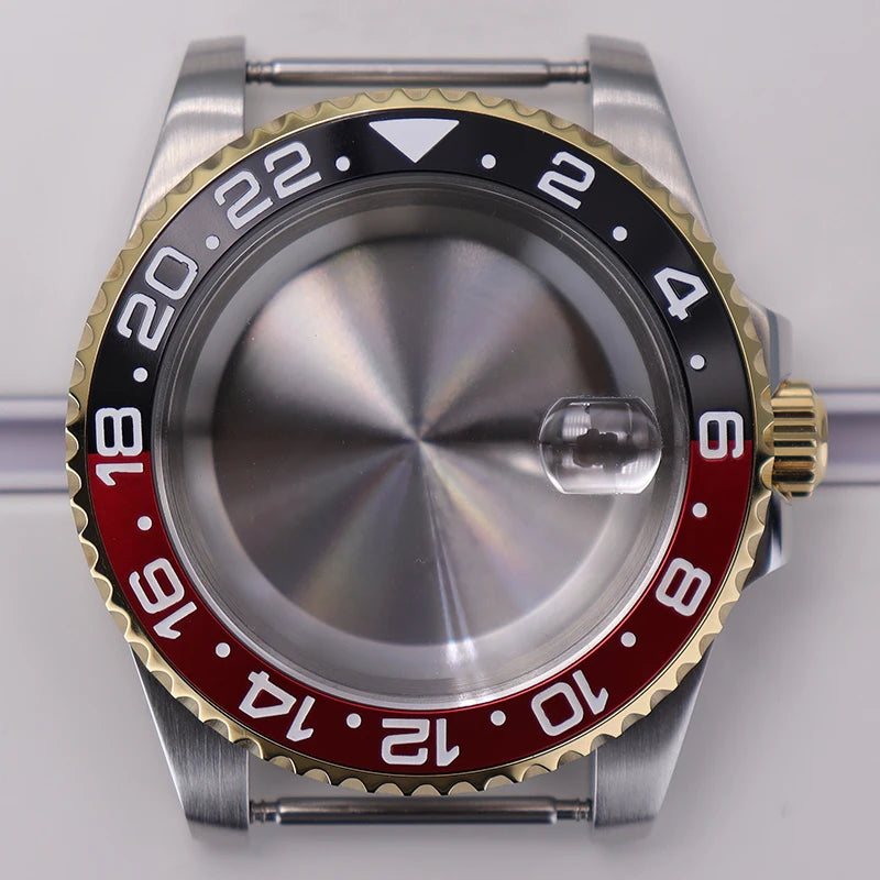 40mm Watch Case Sapphire Glass For Nh35 Nh34 Nh36 Nh72 2824 Miyota 8215 SUB GMT